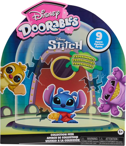 Disney Doorables Just Play Stitch Experiments Collection Peek, 9 brinquedos colecionáveis de 3,8 cm, para meninos e meninas a partir de 5 anos.