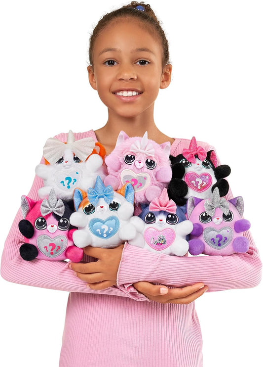 Rainbocorns Kittycorn Surprise Series 2, Lucky the Black Cat - Pelúcia colecionável - 10 surpresas para desembalar, descascar e revelar coração, adesivos, maiores de 3 anos