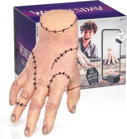 UAU! COISAS Wednesday Real FX Thing | Inclui aplicativo de efeitos especiais no estilo Hollywood | Wednesday Addams Role Play e Dress Up Halloween e acessórios de fantasia | Para fãs da série Wednesday da Netflix