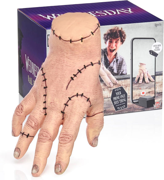 UAU! COISAS Wednesday Real FX Thing | Inclui aplicativo de efeitos especiais no estilo Hollywood | Wednesday Addams Role Play e Dress Up Halloween e acessórios de fantasia | Para fãs da série Wednesday da Netflix