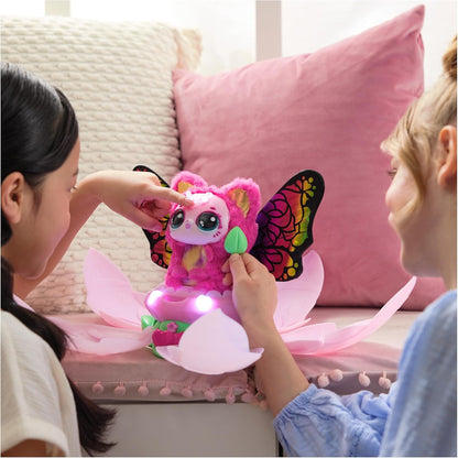 HATCHIMALS Bloomables, brinquedo interativo surpresa e flor com revelação e transformação repetíveis, mais de 100 sons e reações (os estilos variam), brinquedos infantis para meninas e meninos.