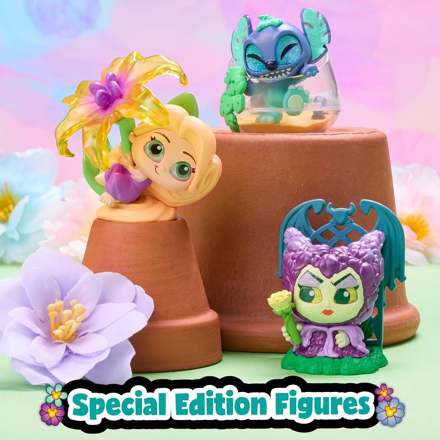 Disney Doorables In Full Bloom Multi Peek Série 15 - Miniaturas Misteriosas com Tema Floral, Monte e Exiba, Brinquedo Colecionável Surpresa da Disney, Para Colecionadores, Fãs, Pré-adolescentes e Crianças a partir de 5 Anos