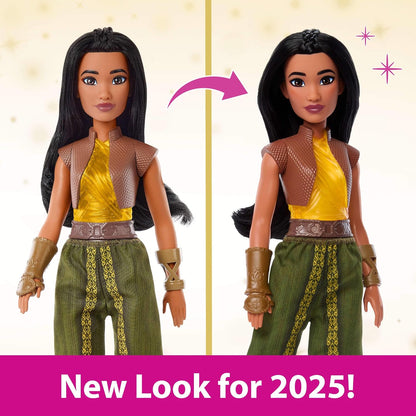 Mattel Boneca Disney Princess Raya com Visual Característico | Inclui calça, botas e braceletes removíveis; articulada e colecionável; inspirada no filme "Raya e o Último Dragão" da Disney (HLX22)
