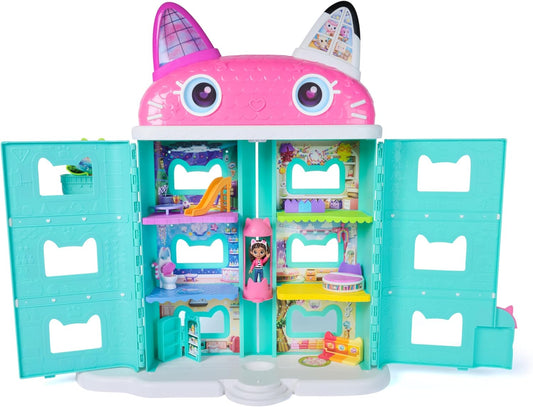 Gabby's Dollhouse: Casa de bonecas do filme Meow-Mazing com figura da Gabby e acessórios, escala 1:12