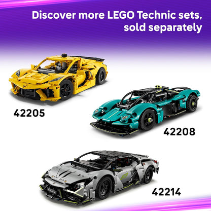 LEGO Technic Ferrari FXX K Carro de Corrida - Kit de Construção e Exibição com Motor V12, Diferencial e Pistões Móveis - Presente para Fãs de Automobilismo para Meninos a partir de 10 Anos - 42212
