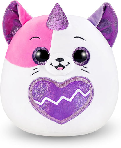 Rainbocorns Eggzania Surprise Mania Trixie the Kitten - Pelúcia colecionável - Mais de 20 surpresas dentro, 28 cm, bicho de pelúcia fofinho, anéis, pulseiras, adesivos, acessórios vestíveis (gatinho)