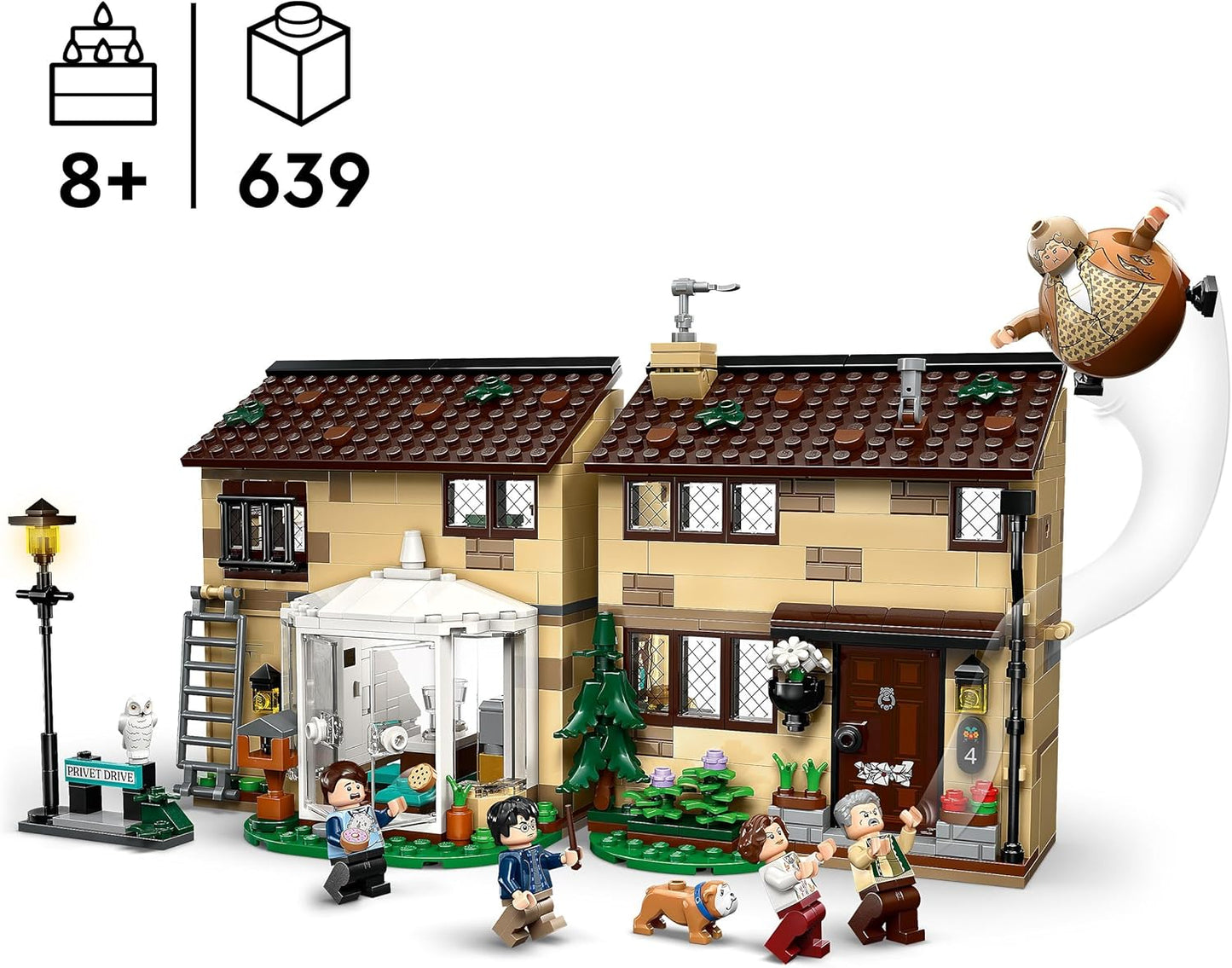 LEGO Harry Potter Rua dos Alfeneiros: A Visita da Tia Marge – Casa de Brinquedo com Interior Detalhado, 5 Minifiguras e Figura Inflável da Tia Marge - Presente do Prisioneiro de Azkaban para Meninas e Meninos a partir de 8 Anos - 76451