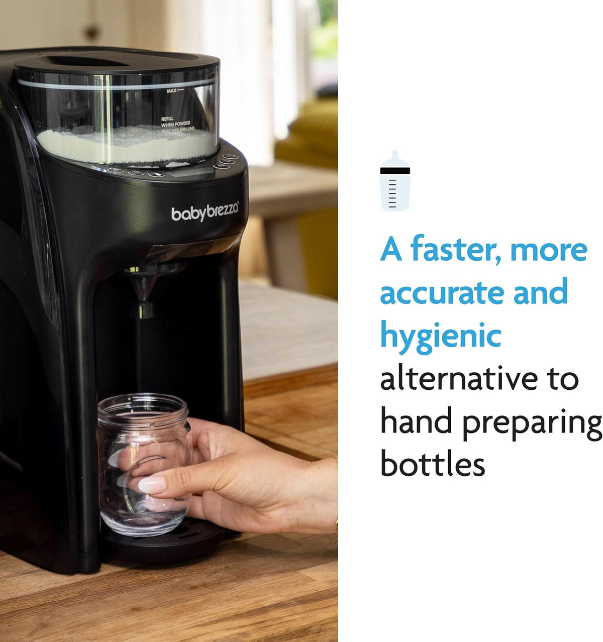 Baby Brezza – Formula Pro Advanced, Preparador Automático de Mamadeiras e Dispensador de Fórmula, Máquina de Preparação de Mamadeiras, Inclui Funil, Destinatário de Reposição e Tampa, Conjunto na Cor Preta