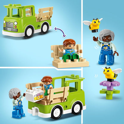 LEGO DUPLO Town Cuidando de Abelhas e Colméias, Brinquedo de Aprendizagem Infantil com Caminhão Dirigível, Colméia e 2 Figuras, Brinquedos de Desenvolvimento Infantil e Atividades, Presentes para Crianças, Meninos e Meninas com 2 anos ou mais 10419