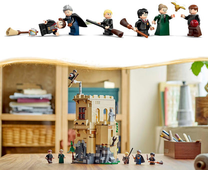 LEGO Harry Potter Castelo de Hogwarts: conjunto de aulas de vôo com 6 minifiguras colecionáveis, incl. Draco Malfoy e Professora McGonagall, brinquedo de dramatização para fãs do mundo mágico, meninos e meninas com mais de 9 anos