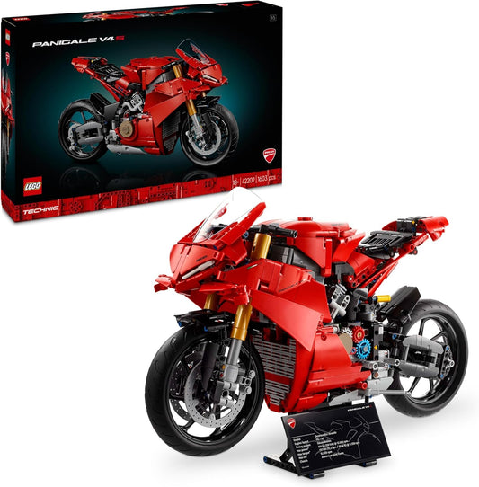 LEGO Modelo de motocicleta Technic Ducati Panigale V4 S - Conjuntos de construção para adultos, homens e mulheres com mais de 18 anos - Presentes para fãs de motocicletas
