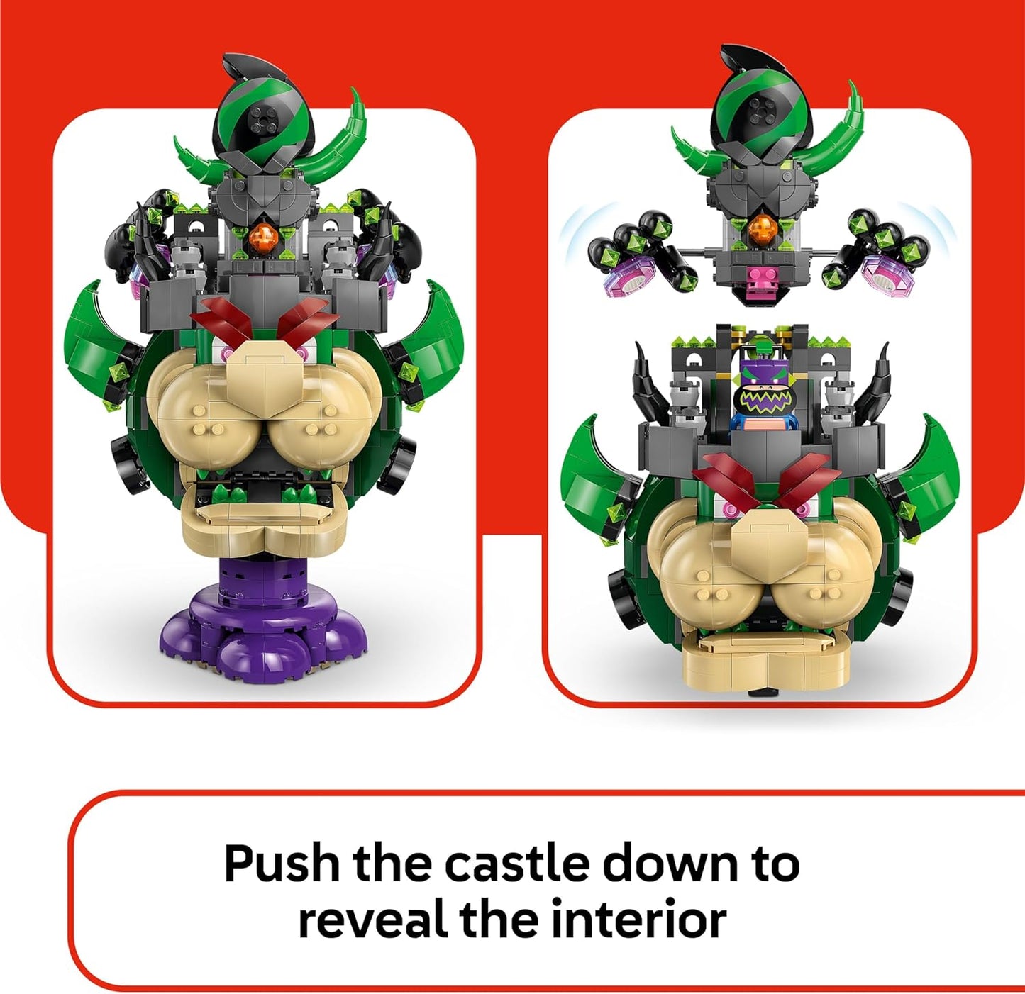 LEGO Super Mario Príncipe Florian e Castelo Bowser - Brinquedo interativo com 4 figuras, incluindo Yoshi rosa, e um suporte para brincar e exibir - Presente perfeito para crianças a partir de 9 anos - 72042