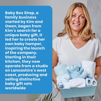 Conjunto de presentes para bebês meninos - 12 itens essenciais para recém-nascidos - Presentes ideais para chá de bebê para meninos, Baby Box Shop Conjunto de presentes personalizados para bebês meninos - 12 presentes