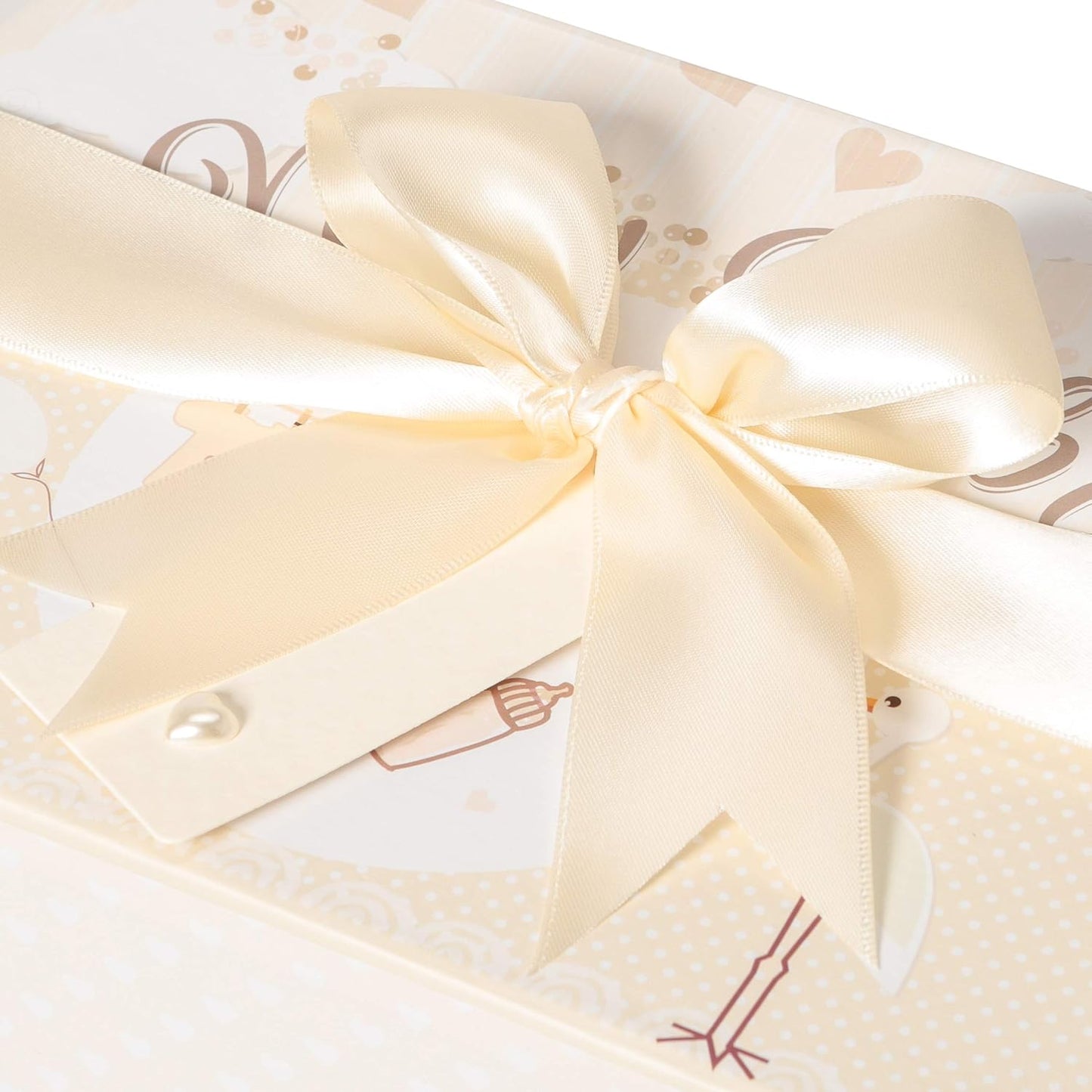 Baby Box Shop - Duas caixas prontas com fita de cetim e etiqueta para malas pequenas e médias, presentes para bebês, caixa de presente de chá de bebê faça você mesmo para meninos