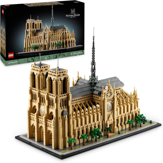 Lego 21061 Arquitetura Notre-Dame de Paris Set, Kit de modelo para adultos construírem, Decoração para casa ou escritório, Presente colecionável para amantes da história, homens, mulheres, ele ou ela 21061