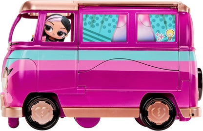 L.O.L. Surprise! Ônibus de Turnê do Festival de Música  – Conjunto 5 em 1 com Boneca Exclusiva, Acessórios Musicais e Móveis, Mais de 20 Itens Inclusos, Para Crianças a Partir de 4 Anos