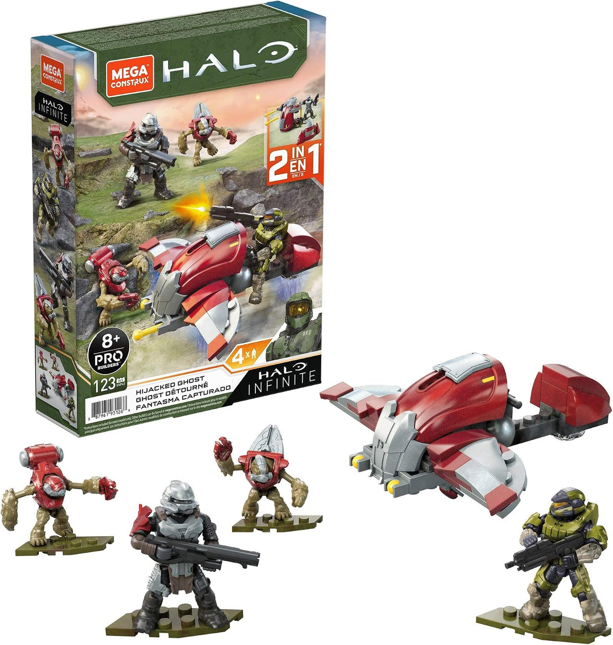 Mega Veículo Pequeno Bloks Halo Ghost Hijacked