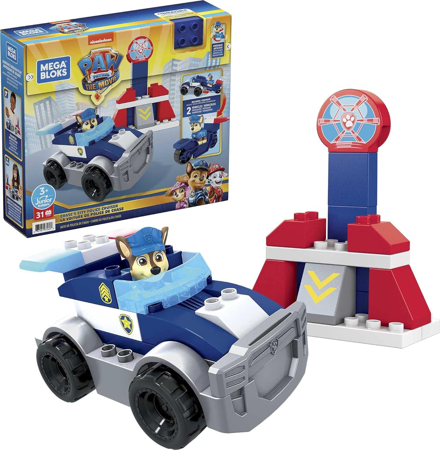 Mattel Mega Bloks PAW Patrol Chase's City Police Cruiser, 1 figura art