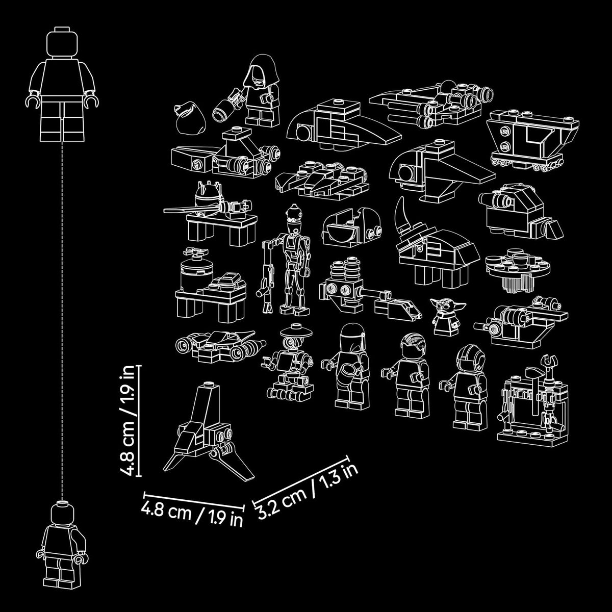 LEGO Calendário do Advento Star Wars 2026-75456 | Brinquedos para meninos a partir de 6 anos, 24 surpresas, figuras do droide IG-11 e de Grogu, 4 minifiguras, ideia de presente de Natal...