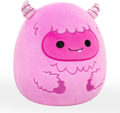 Squishmallows Original de 7,5 Polegadas Nenezy, o Yeti Rosa – Pelúcia Oficial da Jazwares