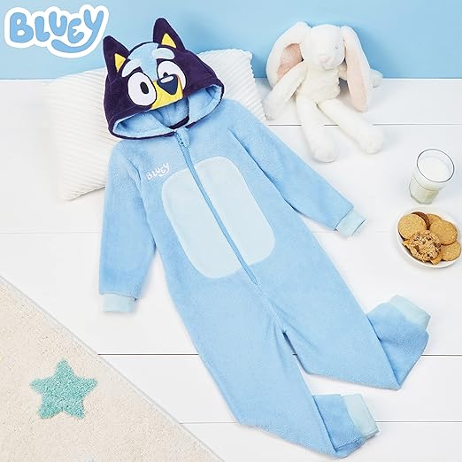 Monos de forro polar Bluey para niños, pijamas para niñas