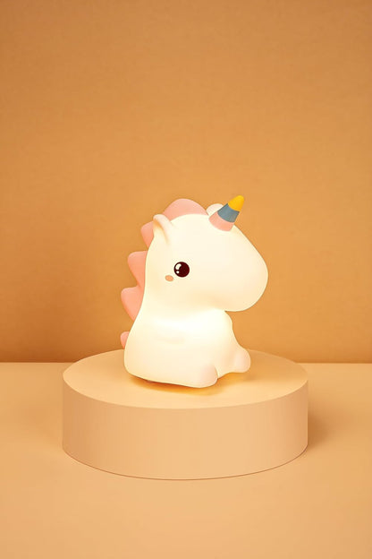 Groov-e Cuties - Rainbow Unicorn - Luz noturna LED que muda de cor com temporizador de 30/60 minutos - 7 cores - Toque para usar - Bateria recarregável de 12 horas ou alimentada por USB - para bebês, crianças pequenas e crianças