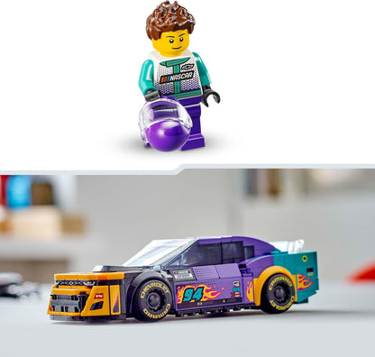 LEGO Speed ​​​​Champions NASCAR Chevrolet Camaro ZL1 de próxima generación, auto de carreras de juguete, juego de vehículos para niños y niñas de 9 años en adelante, decoración de la habitación de los niños,