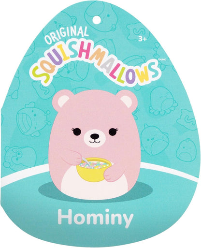 Squishmallows Original de 12 Polegadas – Urso Hominy Segurando uma Tigela de Cereal – Pelúcia Oficial da Jazwares