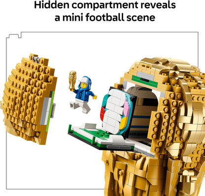 LEGO FIFA World Cup – Réplica do Troféu Oficial – Kit de Modelo 3D para Montar com Minifigura Colecionável – Presente de Futebol para Meninos, Meninas e Adultos Fãs de Esportes (12+ anos) – 43020