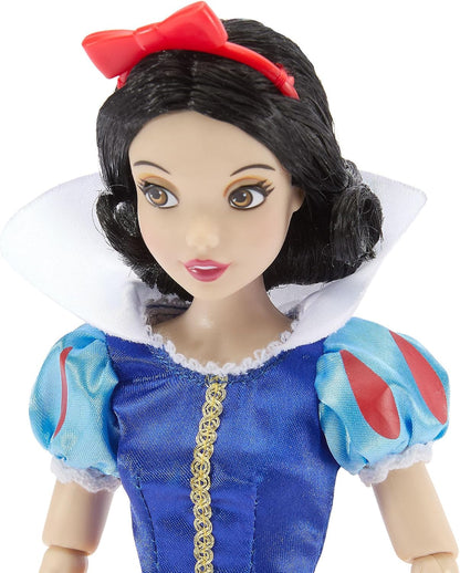 Disney Boneca Clássica Oficial da Branca de Neve da Store para Crianças, Branca de Neve e os Sete Anões, 30 cm, Brinquedo Totalmente Articulado com Vestido Icônico e Personagem Amigo Surpresa – Indicado para Maiores de 3 Anos