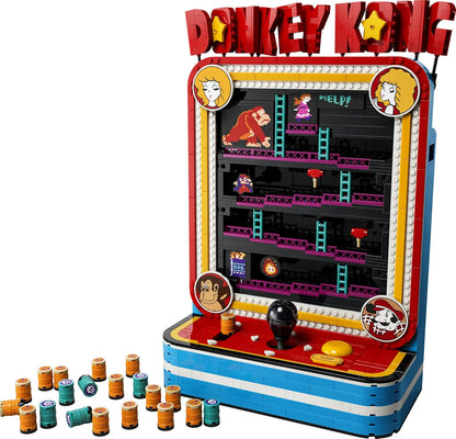 LEGO Super Mario Donkey Kong Arcade – Kit de Modelo 3D Interativo para Adultos, inclui Joysticks e Barris para Decoração Retrô – Item Colecionável de Games – Ideia de Presente para Fãs – 72051