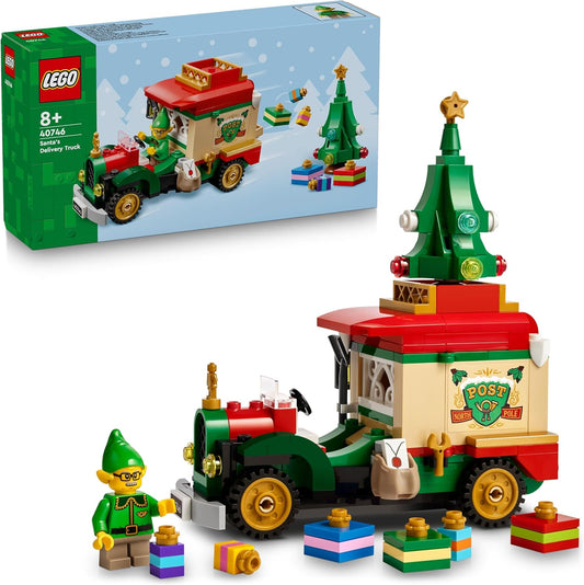 LEGO Caminhão de Entregas do Papai Noel - Brinquedo colorido para brincar e exibir, incluindo árvore de Natal, presentes e decorações - Presente para meninos e meninas a partir de 8 anos - 40746