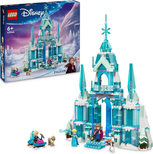 LEGO ǀ Disney Frozen Elsa's Ice Palace Juego de juguetes de construcción para niños con castillo y minimuñecas de Elsa y Anna, divertida idea de regalo para niñas, niños y fanáticos del cine a partir de 6 años 43244