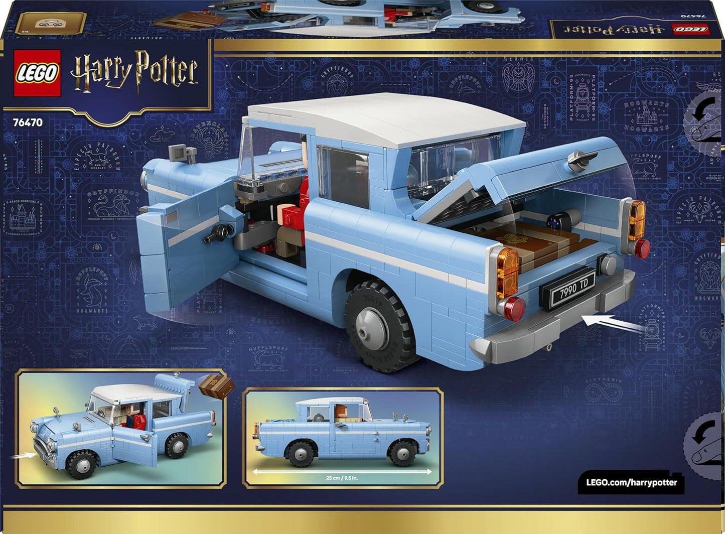 LEGO Harry Potter Ford Anglia Voador Encantado - Kit de Modelo de Carro com Figuras de Harry, Ron e Edwiges - Presente para Meninas e Meninos a partir de 14 Anos e Fãs Adolescentes - 76470