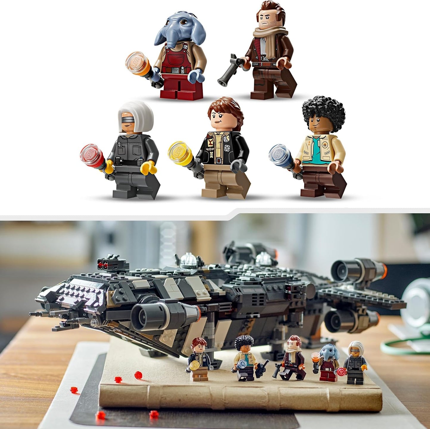LEGO Star Wars: Skeleton Crew The Onyx Cinder Set, juguete de construcción coleccionable para niños y niñas a partir de 10 años, incluye 5 minifiguras de personajes, idea de regalo para niños y fanáticos
