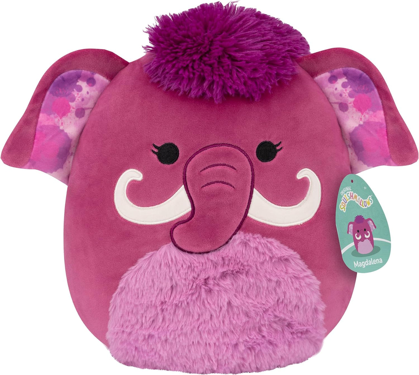 Squishmallows SQCR04576 12" Magenta, Magdalena-Woolly Mammoth