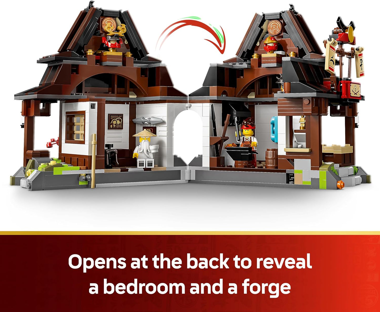 LEGO NINJAGO Ferreiro de Quatro Armas 15º Aniversário - Brinquedo Casa Ninja com Minifigura Colecionável e Cartas Colecionáveis - Presente Nostálgico para Meninos a partir de 14 Anos e Fãs Adultos - 71858