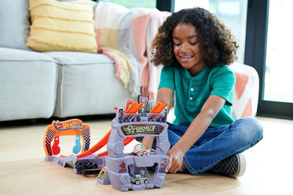Hot Wheels RacerVerse, Conjunto de Pista de Corrida Grogu's Great Race, Conjunto de Pista Star Wars com Carrinhos Hot Wheels de Metal Fundido Inspirados em Star Wars: Grogu e The Mandalorian, HPL32