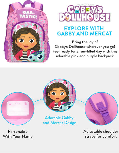 Gabby’s Dollhouse Mochila | Mochila Escolar Feminina | Mochila Feminina Mercat | Produto Oficial
