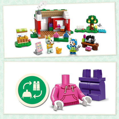 LEGO Animal Crossing Able Sisters Clothing Shop Playset, conjunto de brinquedos de construção com 2 personagens para inspirar dramatizações criativas, presente de aniversário para meninas, meninos e jogadores de 6 anos ou mais