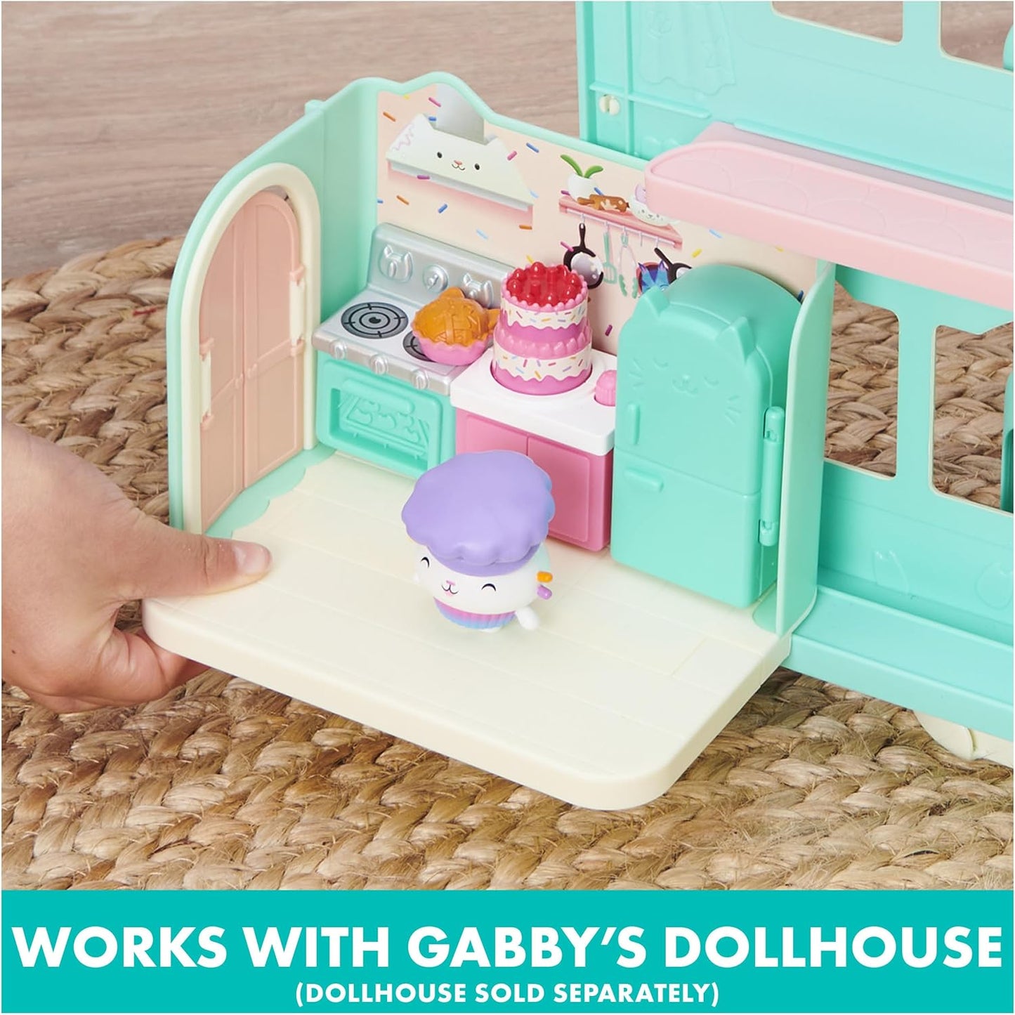 Gabby's Dollhouse - Conjunto de Cozinha Bakey com Bolo