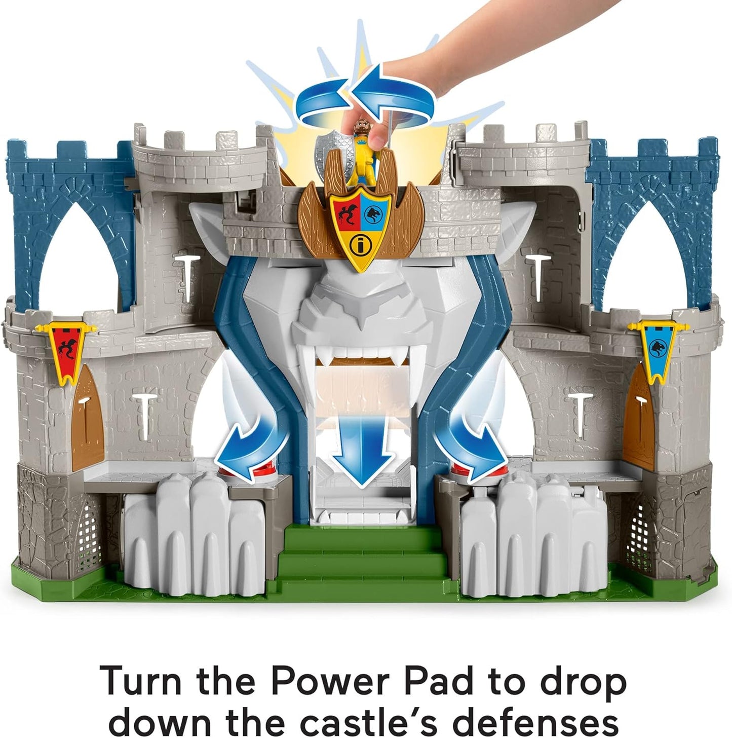 Fisher Price Imaginext Castelo do Reino do Leão - Conjunto de Brinquedo com Tema Medieval e Figuras para Crianças em Idade Pré-escolar de 3 a 8 Anos, Cores Variadas, 0194735009640