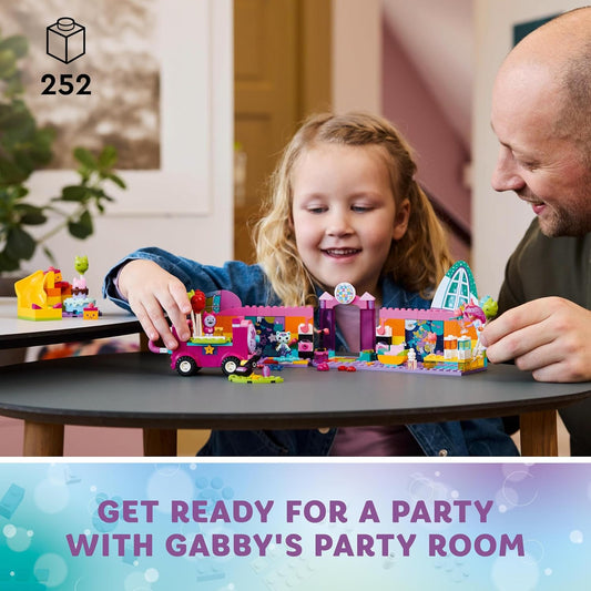 LEGO Gabby’s Dollhouse Gabby’s Party Room Disco Playset para crianças, brinquedo de entretenimento de DJ com slides e figuras de animais, presente criativo de dramatização para meninas e meninos de 4 anos ou mais 10797