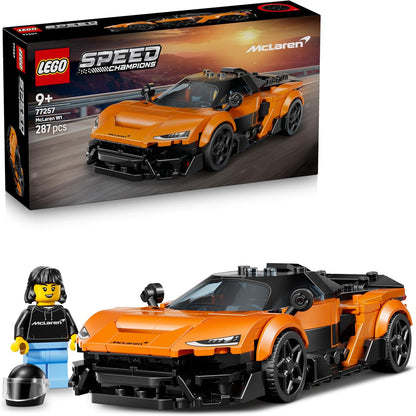LEGO Speed Champions McLaren W1 Supercar - Kit de Modelo de Carro com Minifigura Colecionável de Piloto - Ideia de Presente de Aniversário para Meninos a partir de 9 Anos e Fãs de Automobilismo - 77257