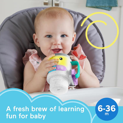 Fisher-Price Laugh & Learn - Caneca de Café com Luzes e Música para Bebês e Crianças a partir de 6 Meses, Versão Multilíngue, HXF49