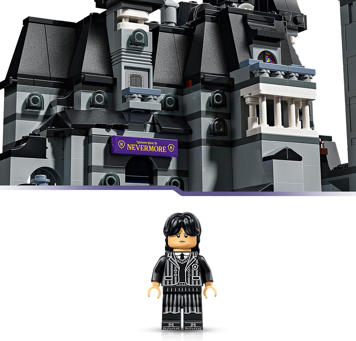 LEGO Wednesday – Academia Nevermore 76788 | Brinquedo para meninas e meninos a partir de 10 anos, kit de montar da escola, 3 figuras e acessórios, decoração para quarto infantil, presente...