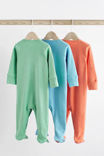 |BabyBoy| Conjunto De 3 Pijamas De Algodão Para Bebê - Brilhante (0-3 Anos)