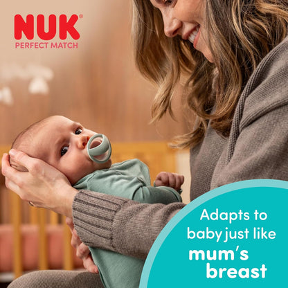 NUK Chupetas Perfect Match | 0-6 meses | Compatíveis com a amamentação, ortodônticas | 95% de aceitação pelos bebês** | Vermelho e Bege | 2 unidadesChupetas NUK Perfect Match | 0-6 meses | Compatíveis com a amamentação, ortodônticas