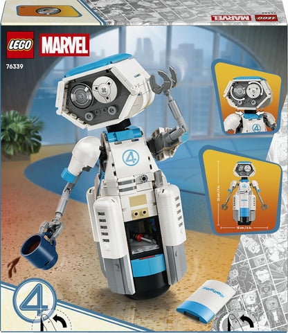 LEGO ǀ Marvel Figura H.E.R.B.I.E. do Quarteto Fantástico – Robô de Brinquedo Colecionável com Acessórios – Decoração para Quarto ou Mesa – Presente de Aniversário para Meninos a partir de 10 Anos e Fãs de Super-Heróis – 76339