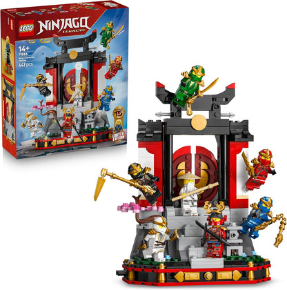 LEGO NINJAGO Expositor de Personagens Ninja 15º Aniversário - Kit de Montagem do Portão do Monastério com 8 Minifiguras Colecionáveis e Espadas - Presente Nostálgico para Meninos a partir de 14 Anos e Fãs Adultos - 71866